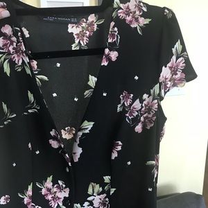 Black floral maxi dress